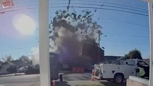 Doorbell camera captures moment of gas explosion in San Francisco Bay area