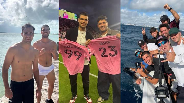 Las vacaciones de Carlos Alcaraz en Miami: playas paradisíacas, partidas de cartas con sus amigos, golf, NBA...