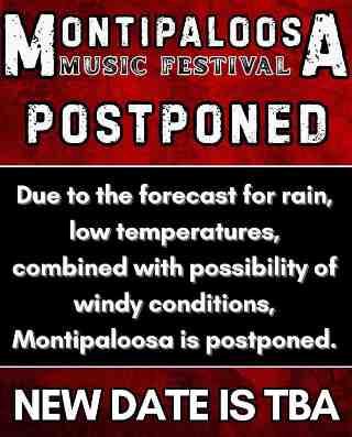 Montipalooza Music Festival Postponed Until August Due to Weather Concerns