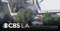 Crews put out Granada Hills high school fire