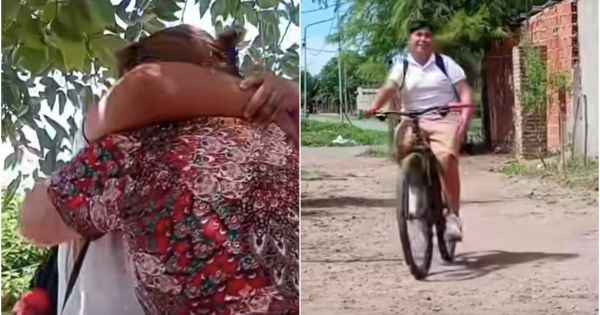 El abrazo que emocionó a Salta: así reaccionó la abuelita al enterarse de que su nieto aprobó