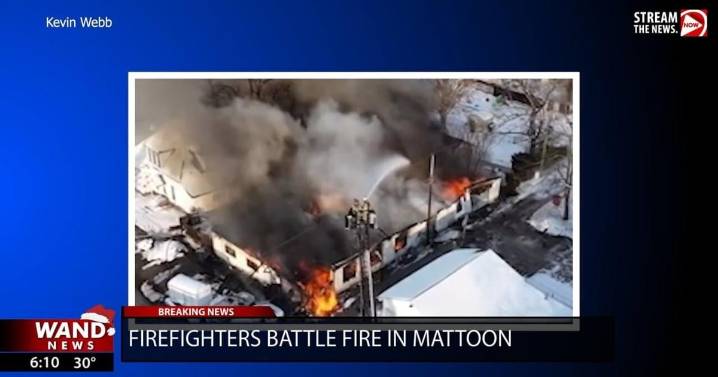 Firefighters battling large fire in Mattoon