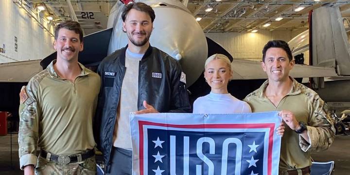 Paul Skenes, Livvy Dunne go on USO tour 2025