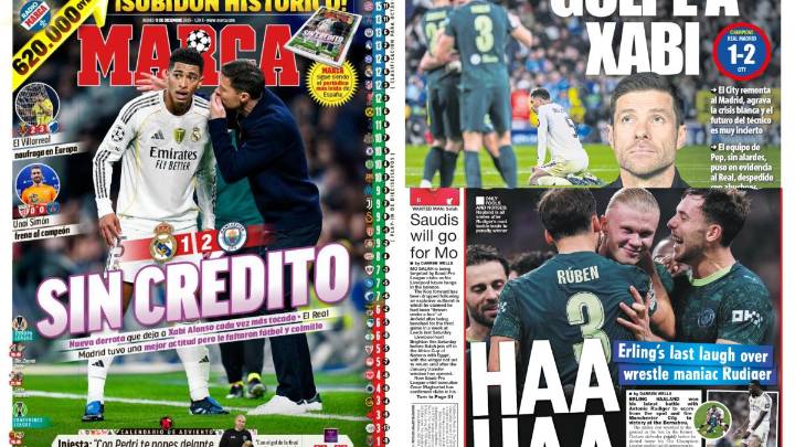 La prensa catalana y la inglesa no tienen piedad del Madrid de Xabi