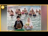 The sweet story behind a senior couple's pool wedding