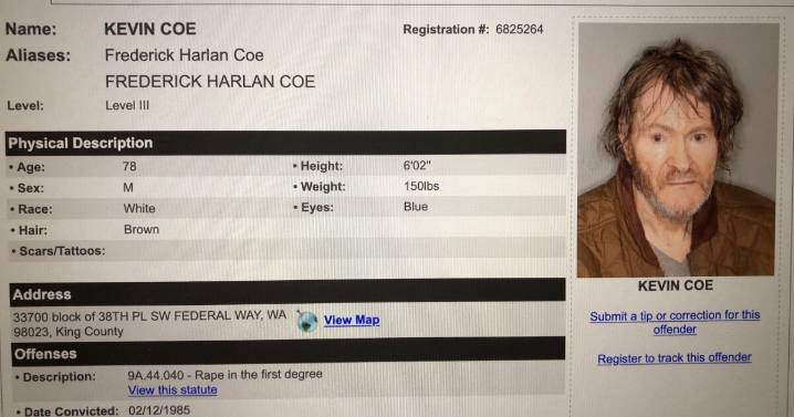 Convicted Spokane "South Hill Rapist" Kevin Coe dies at 78