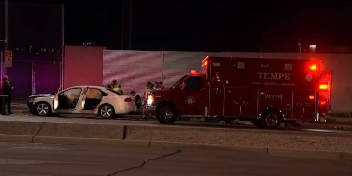 Motorcyclist hospitalized after crash in Tempe; car driver arrested