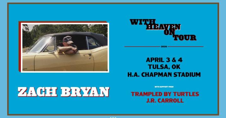 HEADING SOUTH: Zach Bryan to play 2 shows at UTulsa in April