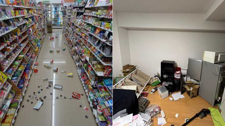 Terremoto de 7,6 grados en Japón: imágenes de cómo vivieron los habitantes el repentino movimiento