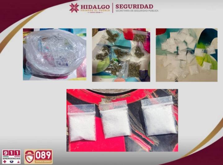 Policía de Hidalgo desarticula punto de venta de droga en Singuilucan