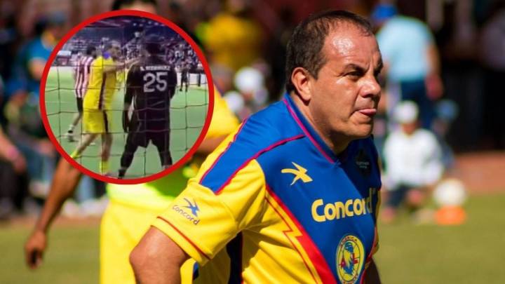 Cuauhtémoc Blanco desata polémica tras golpear a portero de Chivas en partido de Leyendas