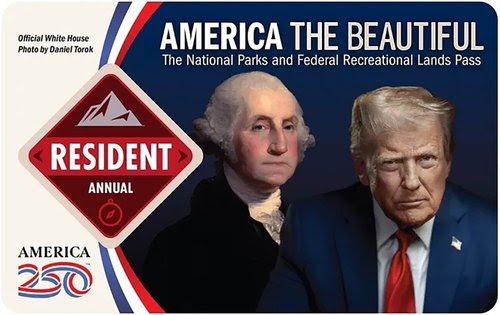 Public lands group files suit over new national park pass that features Trump