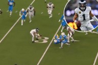 Jalen Hurts has two turnovers on same play during Eagles