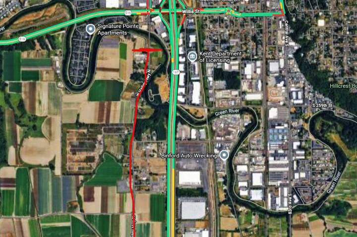 City of Kent closes portion of West Valley Highway due to flooding