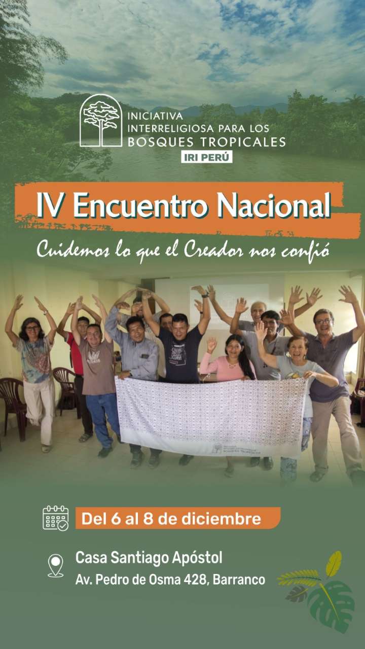 Encuentro Nacional de IRI convoca a líderes religiosos y regionales para fortalecer la defensa de los bosques tropicales