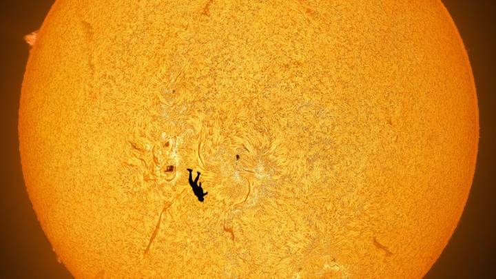 How an astrophotographer captured a skydiver in front of the sun