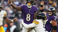 Late reversal helps Steelers hold on for 27-22 win over Ravens and sole possession of division lead