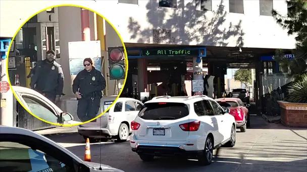 ICE ERO en cruce fronterizo causa caos vial en Nogales Sonora