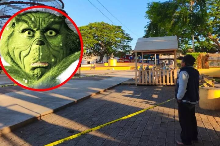¿El Grinch en Peto? Cortan cables de las series luminosas días antes del encendido del árbol navideño