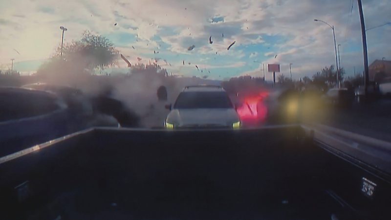 Dramatic videos show Las Vegas driver speeding, crashing into cars, killing 3, prosecutors say