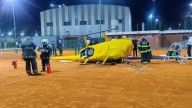 Impactante: un helicóptero cayó sobre una cancha de tenis en Palermo
