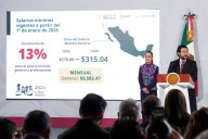 Claudia Sheinbaum anuncia incremento del 13% al salario mínimo en 2026