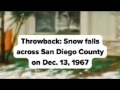 Rare snowfall in San Diego 1967