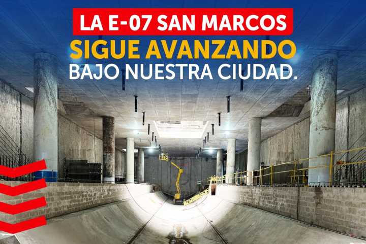 Línea 2 del Metro: Estación San Marcos alcanza 84% de avance en obras civiles