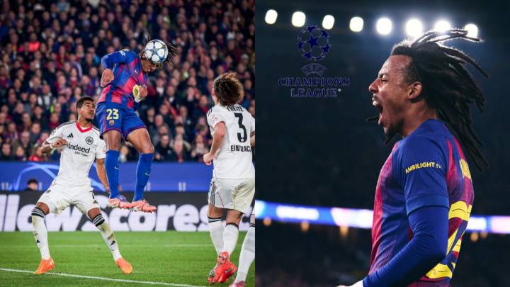 Koundé comanda la remontada del Barcelona con doblete ante el Frankfurt en Champions League