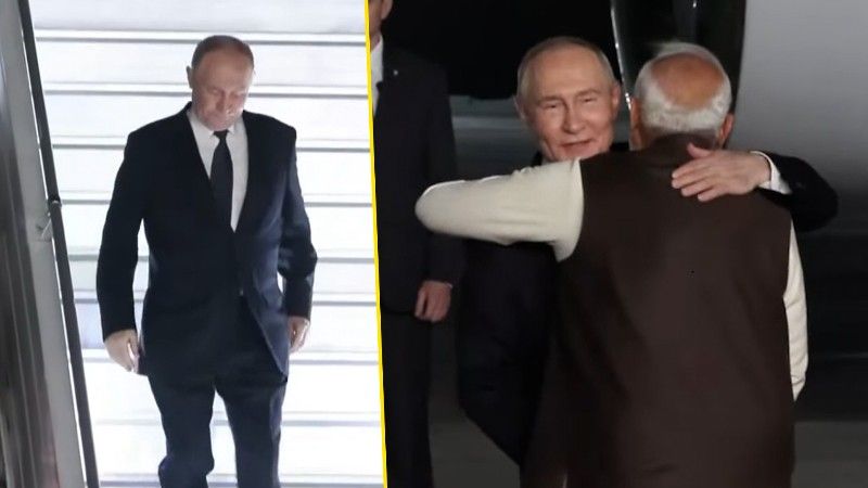 LIVE: PM Modi welcomes Russian President Putin as he lands in Delhi