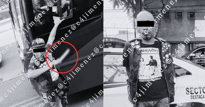 Sujeto amenazó con un cuchillo a conductor del Metrobús en CDMX; así fue detenido