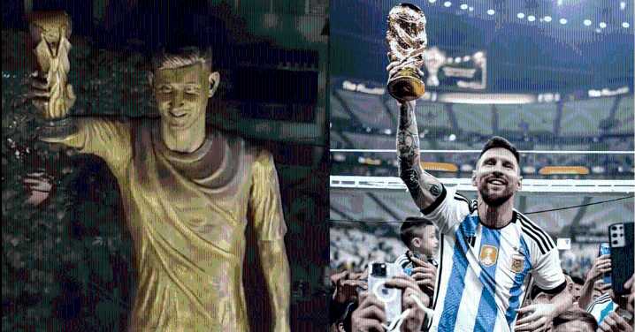 India homenajea a Lionel Messi a lo grande: Construyó imponente estatua del astro argentino