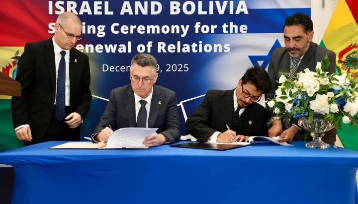 Israel y Bolivia restablecen relaciones diplomáticas tras ruptura en 2023 por Gaza