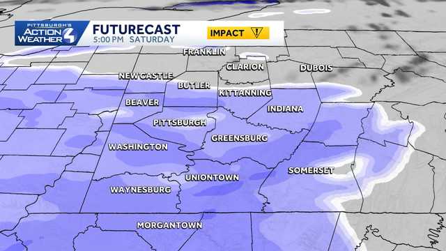 Pennsylvania hour-by-hour snow projections: Saturday, December 13