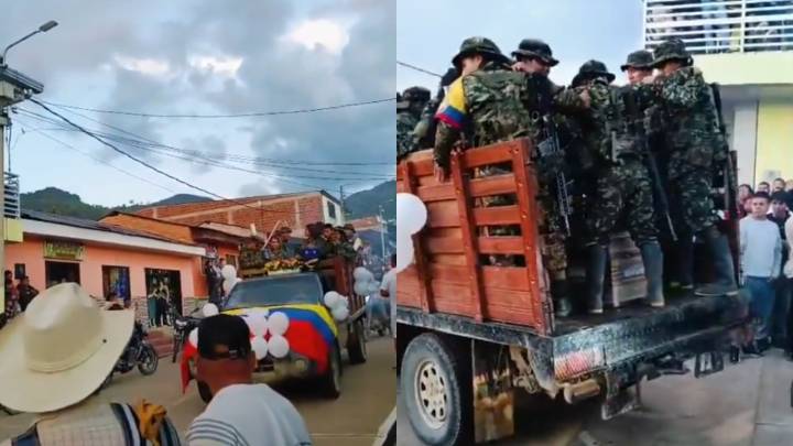 Con caravana, voladores y corridos prohibidos, disidencias pasearon cadáver de explosivista dado de baja por la Policía en Huila