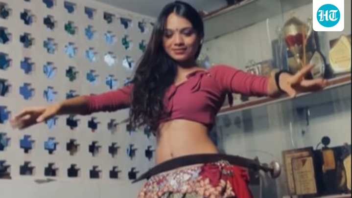 Dancer stuns with sword-balancing belly dance; Jacqueline Fernandez responds
