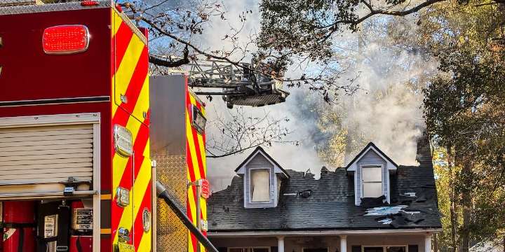 Tallahassee firefighters rescue dog from two-story house fire on Winters Run