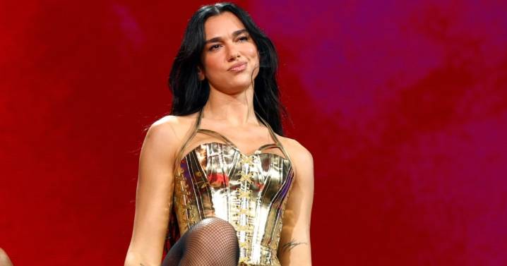 Dua Lipa's Glittery Red Bodysuit Left the Fans Stunned