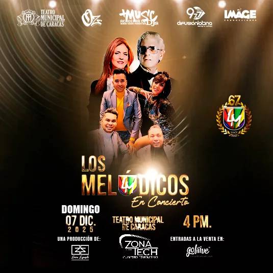 ´´Los Melódicos ´´celebran su 67 aniversario  este 7 diciembre Teatro Municipal de  Caracas