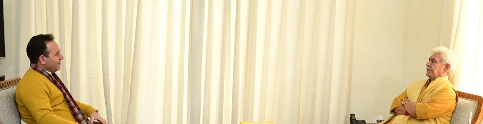 LoP Sunil Sharma meets LG Sinha; raises key demand for age relaxation of Aspirants