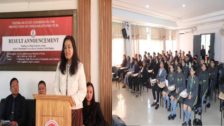 Mizoram: MSCPCR honours top schools in Aizawl under child rights