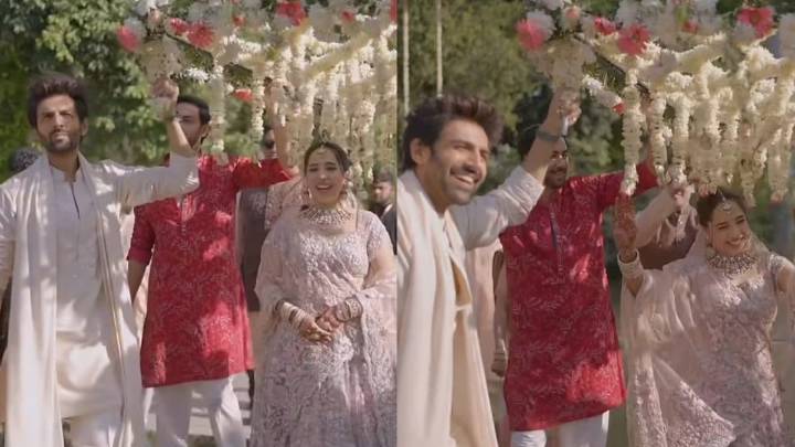 Kartik Aaryan Holds Phoolon Ki Chaadar For Sister Krittika At Her Wedding, Fans Call Him ‘Best Brother’