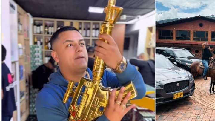 El tequila en forma de ametralladora dorada, la tractomula y otras excentricidades de ‘El Billetudo'