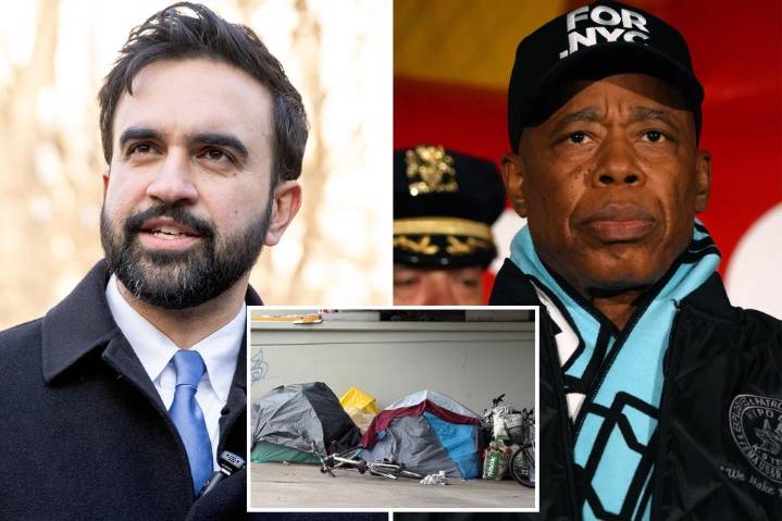 NYC's Eric Adams gives Zohran Mamdani reality check on plan to stop clearing homeless tent cities