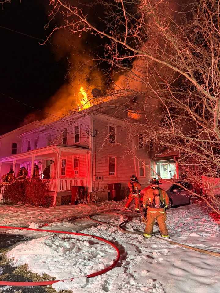 Multifamily house heavily damaged in fire Friday night