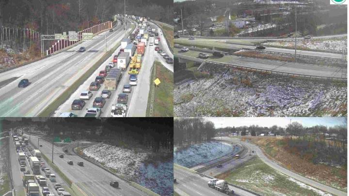 Crash causes northbound I-77 traffic to come to standstill in Canton