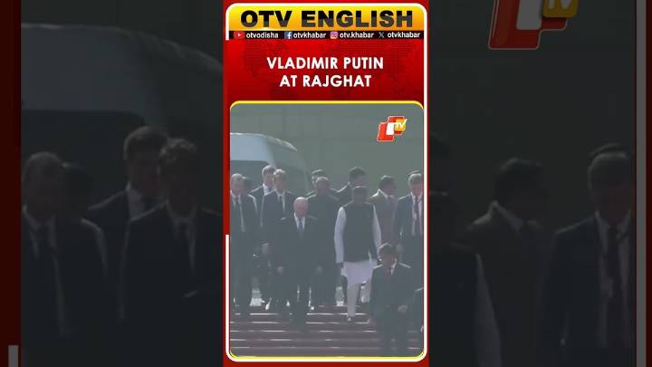 Russian President Vladimir Putin Arrives At Rajghat To Pay Tribute To Mahatma Gandhi