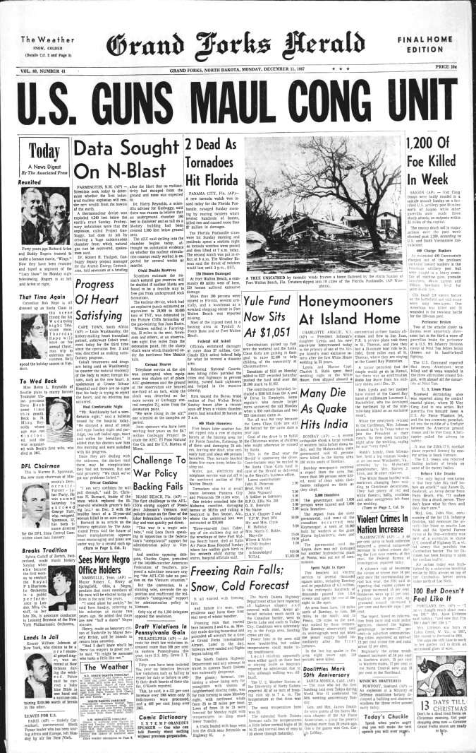 Today in History: December 11, 1957 - Neche, N.D., Homemakers Hold International Meeting