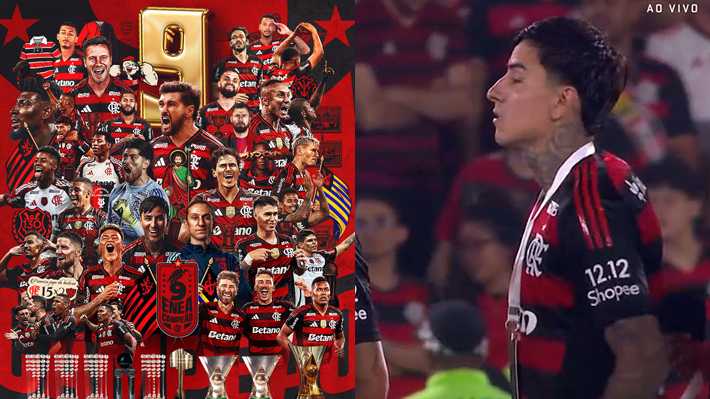 Erick Pulgar sigue festejando: El Flamengo con el chileno siendo pieza clave es campeón del Brasileirao... Revisa el gol del título