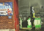 Incendio en la plaza cubierta de Ciaño: sin daños personales, pero con cuantiosas pérdidas materiales